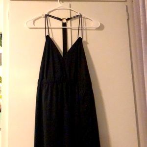 SOLD — Black floor length spaghetti strap dress